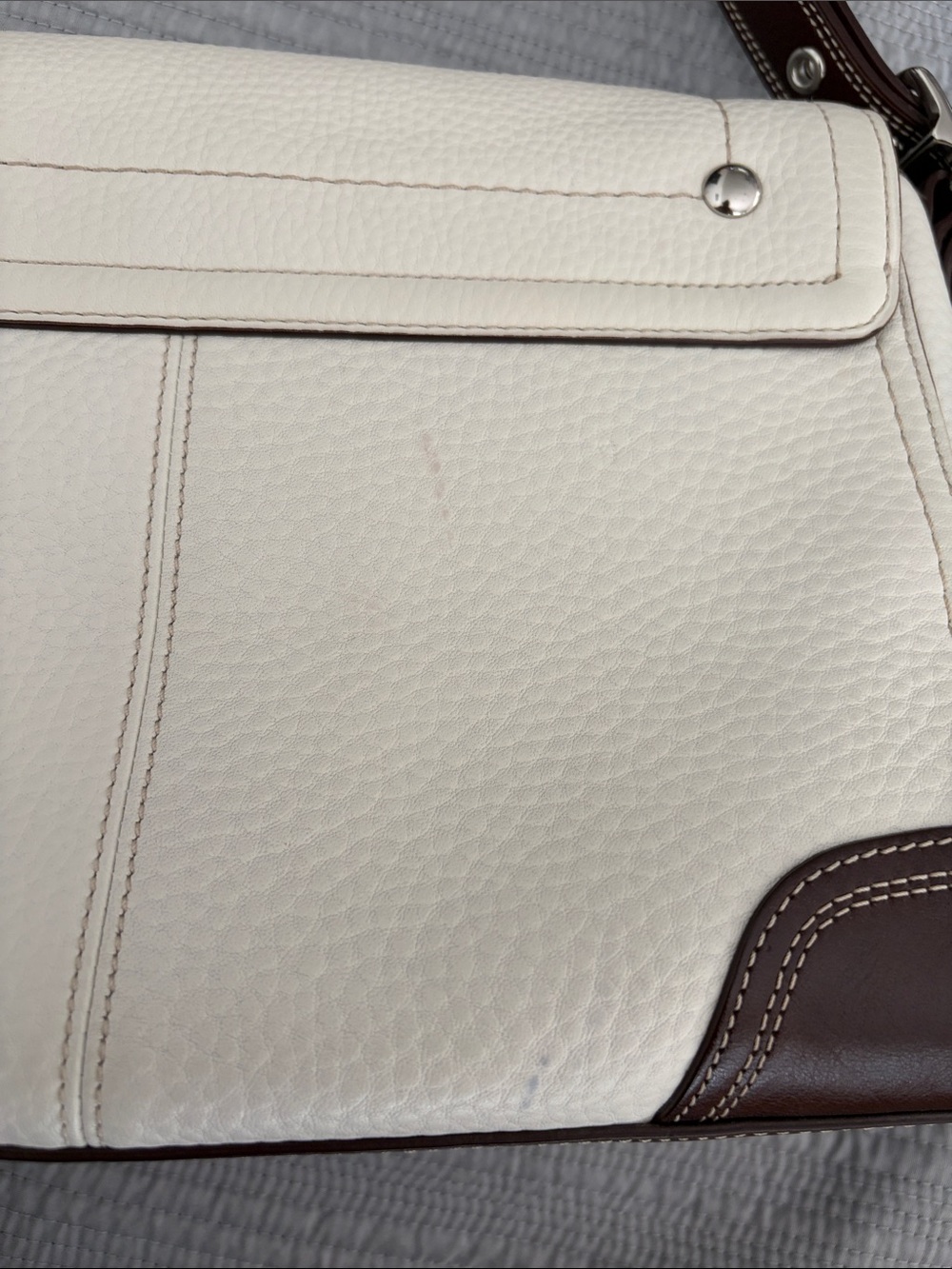COACH Cream and Brown Leather Shoulder bag - Picture 8 of 9